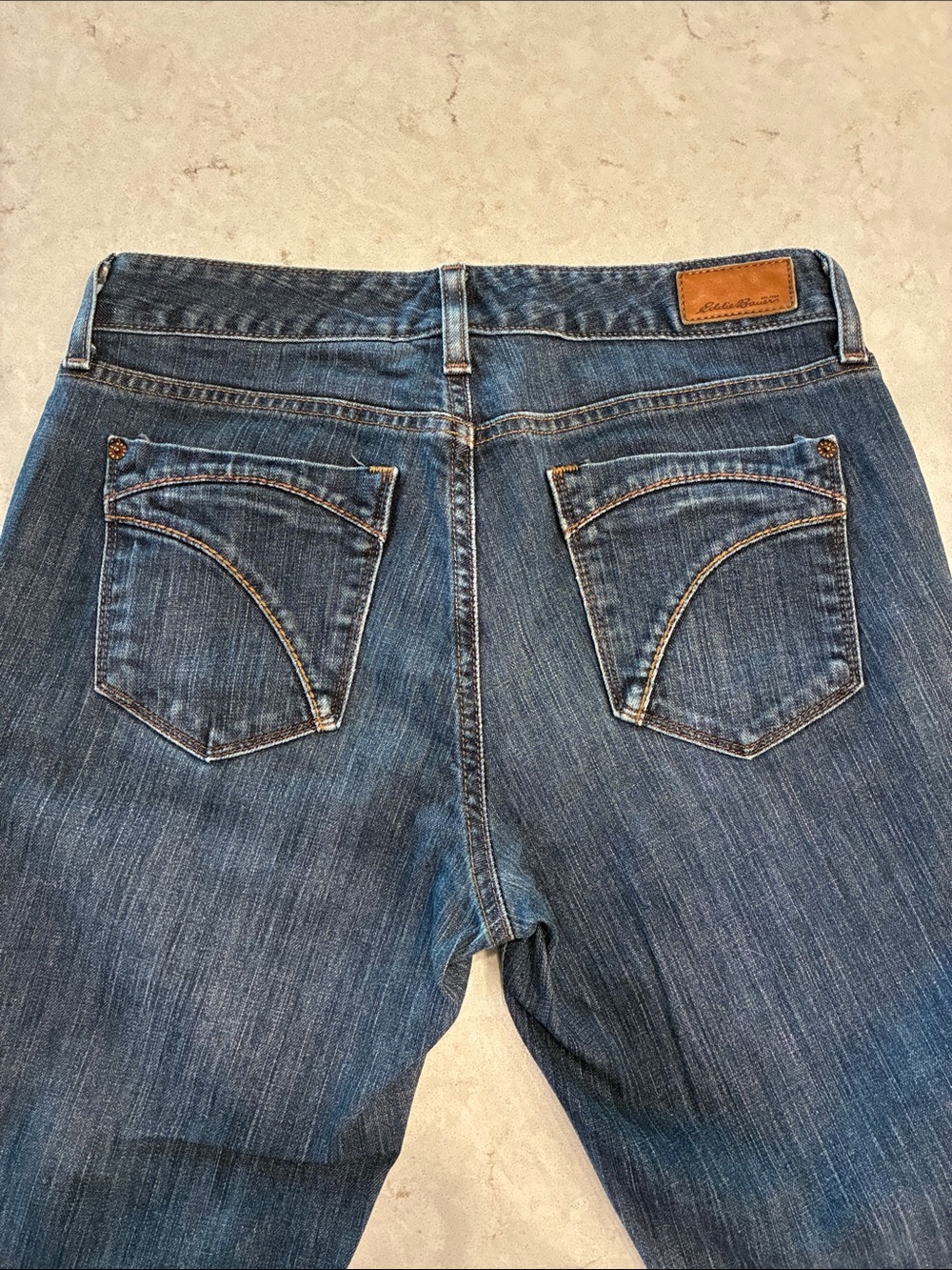 Eddie Bauer Women's Dark Blue Straight-Leg Jeans - Picture 4 of 6